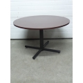 Cherry 48 in. Round Meeting Table w Black Base
